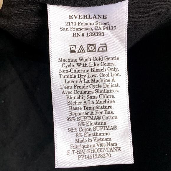 NEW Everlane The Supima Form Tank Top in Black - Picture 6 of 8